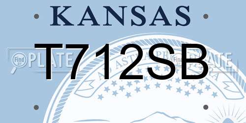 T712SB Kansas License Plate