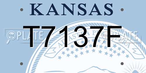 T7137F Kansas License Plate