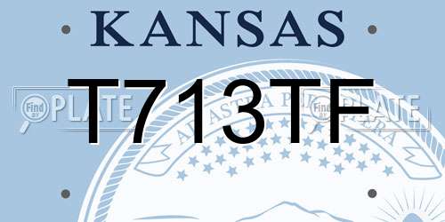 T713TF Kansas License Plate