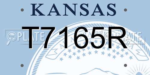 T7165R Kansas License Plate
