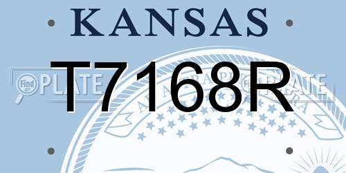 T7168R Kansas License Plate