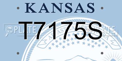 T7175S Kansas License Plate