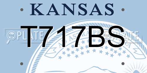 T717BS Kansas License Plate