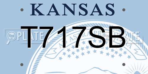 T717SB Kansas License Plate