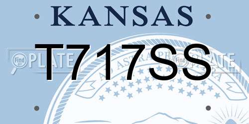 T717SS Kansas License Plate