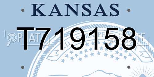 T719158 Kansas License Plate