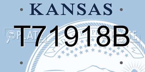 T71918B Kansas License Plate