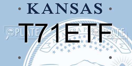 T71ETF Kansas License Plate