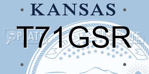 T71GSR Kansas License Plate