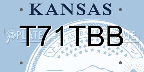 T71TBB Kansas License Plate