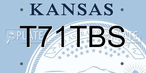 T71TBS Kansas License Plate