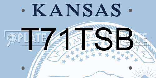 T71TSB Kansas License Plate
