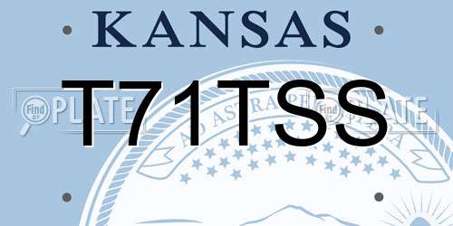 T71TSS Kansas License Plate