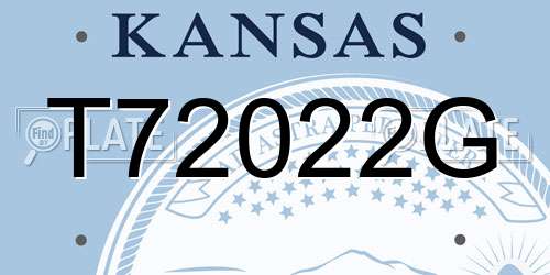 T72022G Kansas License Plate