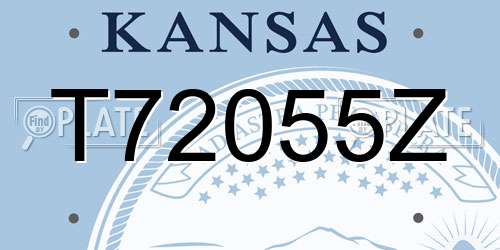 T72055Z Kansas License Plate