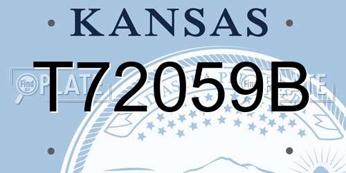 T72059B Kansas License Plate