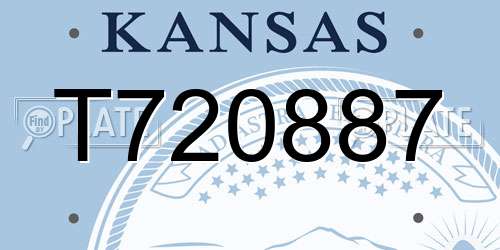 T720887 Kansas License Plate
