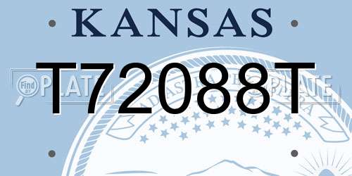 T72088T Kansas License Plate