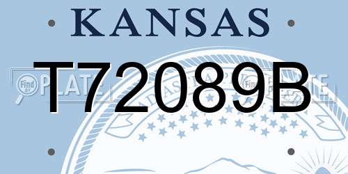 T72089B Kansas License Plate