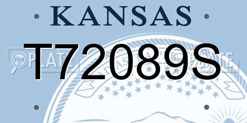 T72089S Kansas License Plate