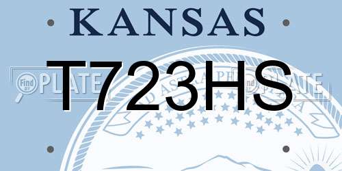 T723HS Kansas License Plate