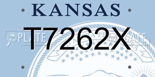 T7262X Kansas License Plate
