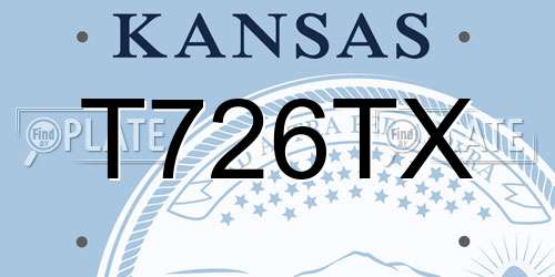 T726TX Kansas License Plate