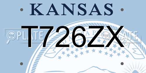 T726ZX Kansas License Plate