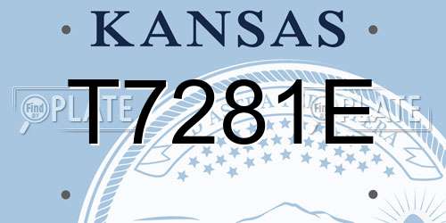 T7281E Kansas License Plate