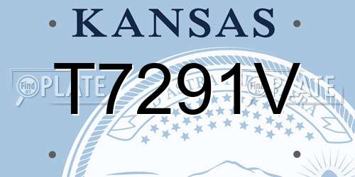 T7291V Kansas License Plate