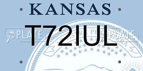 T72IUL Kansas License Plate