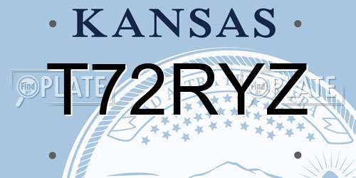 T72RYZ Kansas License Plate