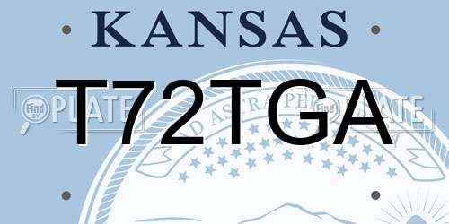 T72TGA Kansas License Plate