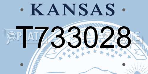 T733028 Kansas License Plate
