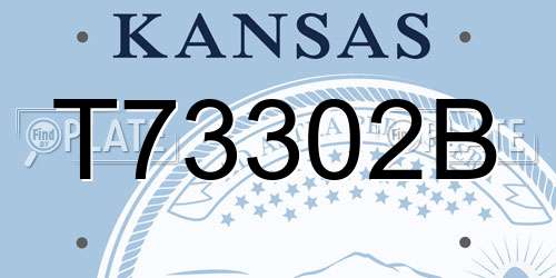 T73302B Kansas License Plate