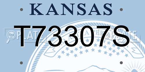 T73307S Kansas License Plate