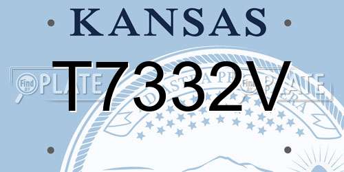 T7332V Kansas License Plate