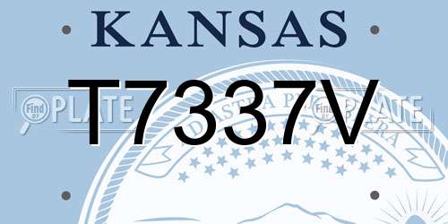 T7337V Kansas License Plate