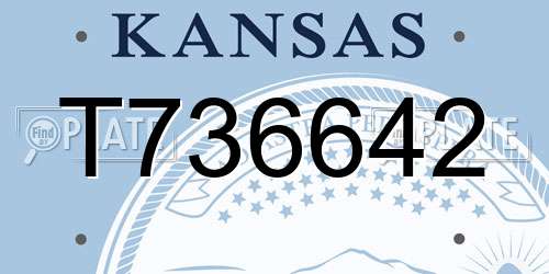 T736642 Kansas License Plate