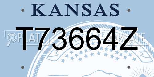 T73664Z Kansas License Plate