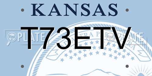 T73ETV Kansas License Plate