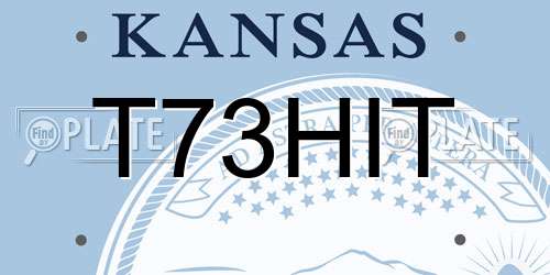T73HIT Kansas License Plate