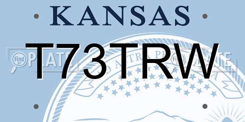 T73TRW Kansas License Plate