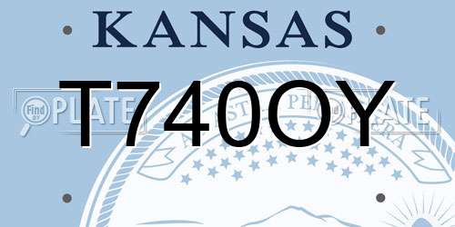 T740OY Kansas License Plate