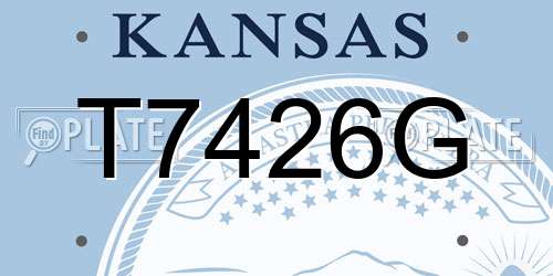 T7426G Kansas License Plate