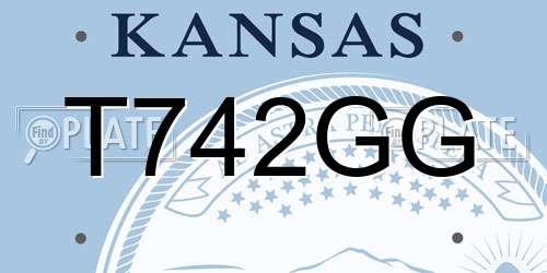 T742GG Kansas License Plate