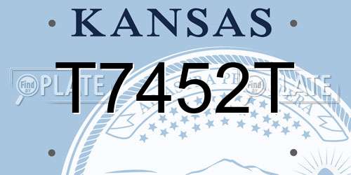 T7452T Kansas License Plate