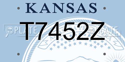T7452Z Kansas License Plate