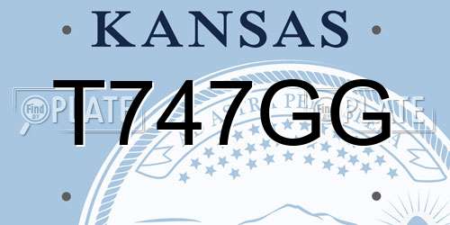 T747GG Kansas License Plate