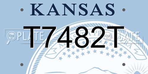 T7482T Kansas License Plate